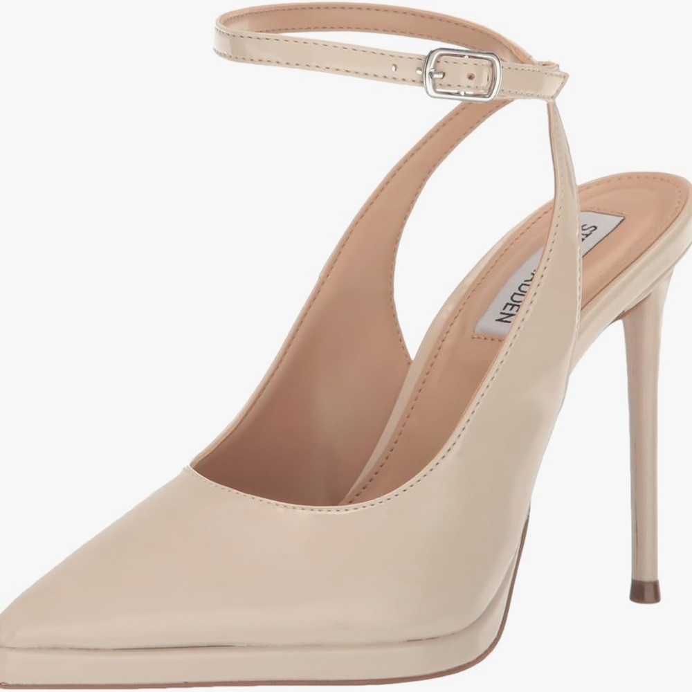 Steve Madden Women's Cream Ankle Strap Heels